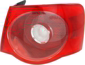 Tail Light Assembly for Volkswagen Jetta Sedan 2005-2007, Right Passenger Outer, Red Lens, Replacement