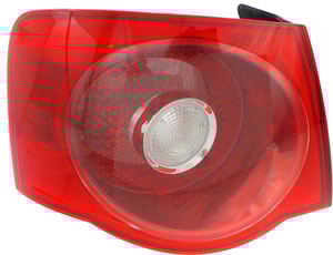 Tail Light Assembly for Volkswagen Jetta Sedan,2005-2007, Left Driver Side, Outer, Red Lens, Replacement