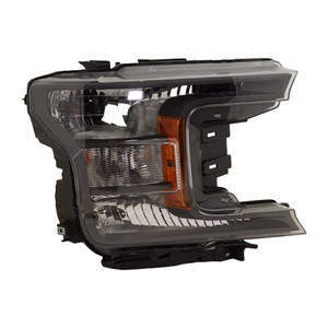 Right Passenger Halogen Headlight Assembly for Ford F-150 Pickup 2018-2020, Crew Cab/Extended Cab, Lariat/XLT Models with Black Appearance Package/Standard Cab, XL Model, Replacement