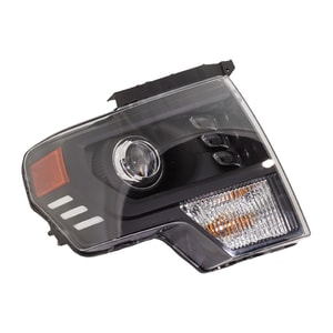 LED Headlight Assembly for Ford F-150 2009-2014 Right Passenger, Projector Type with Black Trim, Excluding Raptor Model, Replacement