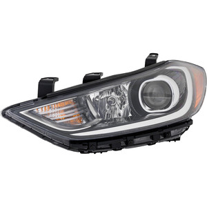 Headlight Assembly for Hyundai Elantra 2017-2018, Left Driver, HID/Xenon with HID Kit, 2.0L Engine, USA Built Vehicle, Replacement