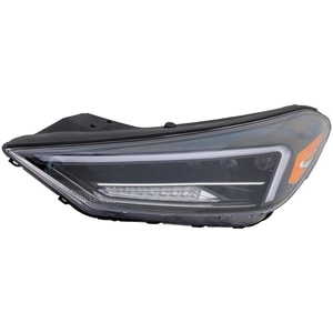 Headlight Assembly for Hyundai Tucson 2019-2021, Left Driver, LED with LED Accent Light, Replacement