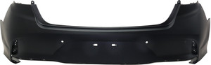 Rear Bumper Cover for 2018-2019 Sonata, Primed (Ready to Paint), Excluding Hybrid Model, with Rear Object Sensor Holes, Replacement (CAPA Certified)