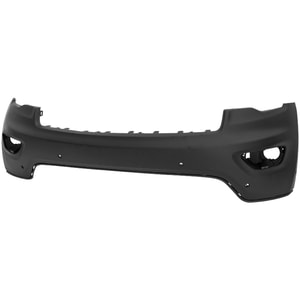 Front Bumper Cover for Jeep Grand Cherokee 2016-2022, Upper, Primed (Ready to Paint), without Advanced Park Assist System, with Parking Assist, for Laredo/Limited/Overland/Trailhawk/Summit (without Headlight Washer Hole) Models, Replacement
