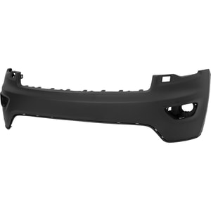Front Bumper Cover for Jeep Grand Cherokee 2017-2022, Upper, Primed (Ready to Paint), Type 2, without Park Assist Sensor and Parking Aid Sensor Holes, 80th Anniversary/Laredo/Limited (without Limited X Package)/Overland (without High Altitude Package)/Trailhawk Model, Replacement