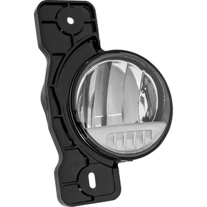 Front Fog Light Assembly for Jeep Wrangler JK Type 1 (2007-2018), Wrangler JL with Steel Bumper (2018-2020), LED, Right Passenger Equals Left Driver, Replacement