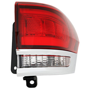 Tail Light Assembly for Jeep Grand Cherokee WK 2014-2022, Right Passenger, Outer, w/ Chrome Trim, Type 2, Suitable for Laredo/Limited/Overland/Summit Models, w/o Platinum Insert, Replacement