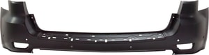 Rear Bumper Cover for 2014-2022 GRAND CHEROKEE, Upper, Primed (Ready to Paint), 80th Anniversary/Laredo/Limited without Limited X Package/Overland/Trailhawk Models, with Park Assist Sensor Holes, without Blind Spot Detection, Replacement (CAPA Certified)