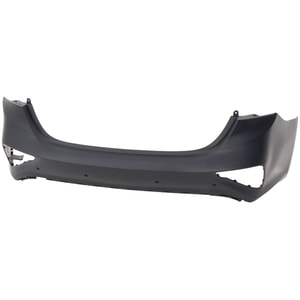 Rear Bumper Cover for Kia Forte 2019-2021, Primed (Ready to Paint), Suitable for EX Model with Launch Edition Package and GT Model with Parking Aid Sensor Holes, Sedan, Replacement