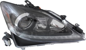 Right Passenger Headlight for Lexus IS250/IS350 2012-2013, Lens and Housing, Xenon, without HID Kit, Excluding C Model, Replacement (CAPA Certified)