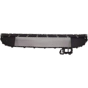 Front Bumper Grille for Mercedes-Benz CLA250 2017-2019, Center Placement, Textured Finish, Without AMG Package, Without Active Park Assist Sensor Holes, Replacement