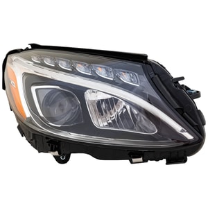 LED Headlight Assembly for Mercedes-Benz C-Class Coupe/Sedan 2015-2018, Right Passenger Side, without Adaptive Headlight, Replacement