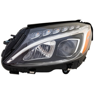 LED Headlight Assembly for Mercedes C-Class 2015-2018, Left Driver, without Adaptive Headlight, Suitable for Coupe/Sedan, Replacement