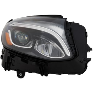 Headlight Assembly for Mercedes-Benz GLC-Class 2016-2019, Right Passenger Side, LED, Without Adaptive Headlights, Without Logo, GLC-Coupe 2017-2019, Replacement