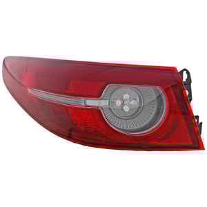 Tail Light Assembly for Mazda 3 2019-2021, Left Driver, Outer, LED, Without Signature Lighting, Sedan, Replacement