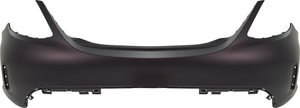 Rear Bumper Cover for Mercedes C-Class 2019-2021, Primed (Ready to Paint), Fits Sedan models C300 with AMG Styling Package, without Active Park Assist Sensor Holes, Replacement