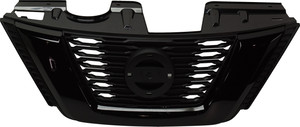 Textured Black Grille for 2017 Nissan Rogue SV Model, USA Built Vehicle with Midnight Special Edition Package, Replacement