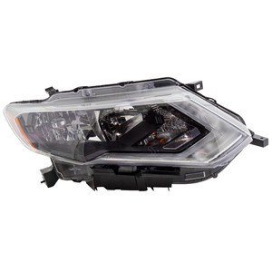 Headlight Assembly for Nissan Rogue 2018-2019 Right Passenger Side, Halogen, Suitable for Japan Built Vehicle, S/SL/SL Hybrid Models, Replacement