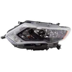 Headlight Assembly for Nissan Rogue 2018-2019, Left Driver, Halogen Light, Japan Built Vehicle, Applies to S, SL, and SL Hybrid Models, Replacement