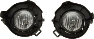 Fog Light Assembly for Nissan Frontier 2005-2009 and Pathfinder 2005-2012, Right Passenger and Left Driver, 1-Piece Type Bumper, Replacement