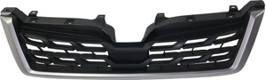 Radiator Grille for Subaru Forester 2017-2018, Textured Black Shell and Insert with Gray Molding, Replacement (CAPA Certified)