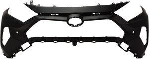 Front Bumper Cover for Toyota RAV4 2019-2021, Primed (Ready to Paint), Compatible with LE, Limited, XLE, XLE Premium, Hybrid Models with Parking Aid Sensor Holes, Suitable for Japan Built Vehicle, Replacement