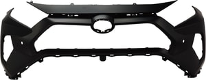 Front Bumper Cover for Toyota RAV4 2019-2023, Primed (Ready to Paint), Fit for LE/Limited/XLE/XLE Premium/Hybrid Models, With Parking Aid Sensor Holes, Built for North America, Replacement