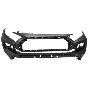 Front Bumper Cover for Toyota RAV4 2019-2023, Primed (Ready to Paint), Adventure/Trail/TRD Off-Road Models, with Parking Aid Sensor Holes, North America Built Vehicle, Replacement