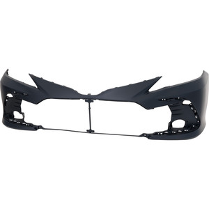 Front Bumper Cover for 2021-2022 Toyota Camry, LE/Hybrid LE/XLE/Hybrid XLE Models, Primed (Ready to Paint), without Parking Aid Sensor Holes, Replacement