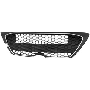 Front Bumper Grille for Toyota Corolla 2020-2022 XLE Models Sedan, Textured Black with Silver Molding and Tow Hook Hole, Replacement