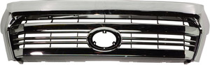 Standard-Type Grille for Toyota Tundra 2016-2017, Chrome Shell and Insert, with Chrome Molding, Emblem Provision, Replacement