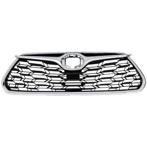 Grille for Toyota Highlander 2020-2023, Black Shell with Chrome Insert, without Camera Hole, Limited Model, Replacement