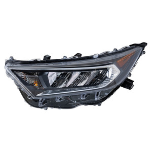 LED Headlight Assembly for Toyota RAV4 2019-2021, Left Driver Side, Chrome Bezel, North America Built Vehicle, Compatible with Adventure/Limited/Trail/TRD Off-Road/XLE/XLE Premium Models, Replacement