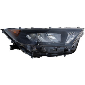 LED Headlight with Adaptive Function and Black Bezel for Toyota RAV4 LE Model 2019-2022, Right Passenger, Lens and Housing Included, Japan Built Vehicle, Replacement
