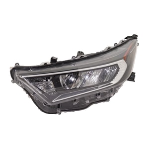 Headlight for Toyota RAV4 2019-2021, Left Driver, Lens and Housing, Halogen, Exclude LE/Hybrid Models, Japan Built Vehicle, Replacement