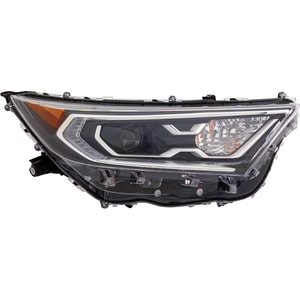 LED Headlight Assembly for Toyota RAV4 Hybrid 2019-2021, Right Passenger, Without Adaptive Headlight, Fit Limited/XLE/XLE Premium/XSE Models, North America Built Vehicle, Replacement

