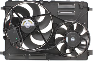 Radiator Fan Assembly for Volvo S80 2008-2015/XC60 2010-2017, 3.0L/3.2L/4.4L Engines, From Chassis 65723/104823, with Control Module, Replacement