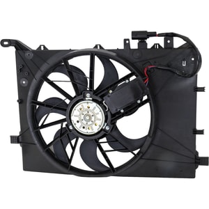 Electric Radiator Fan Assembly for Volvo S80 2004-2006, V70/XC70 2004-2007, S60 2004, with Control Module, 5 Cylinder (S80 2004-2006, 6 Cylinder with Turbo/2004, 6 Cylinder without Turbo), Replacement