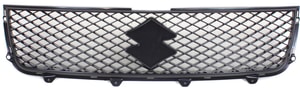 Plastic Grille for Suzuki Grand Vitara 2006-2010, Painted Silver Shell with Black Insert, Replacement
