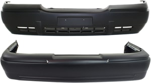 Front and Rear Bumper Cover Set for 1998-2002 Mercury Grand Marquis, Primed (Ready to Paint) Replacement