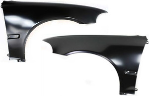 Front Fender Pair/Set for 1992-1995 Honda Civic Sedan, Right Passenger and Left Driver, Primed (Ready to Paint), with Molding Holes Replacement