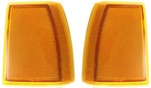 Corner Light Pair/Set for Ford Ranger 1989-1992, Explorer 1991-1994, Right Passenger and Left Driver, Lens and Housing, Next to Headlight, Replacement