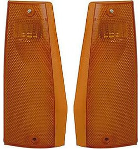 Front Side Marker Light Lens and Housing for Jeep Cherokee 1984-1996, Right Passenger and Left Driver Set, Replacement Pair/Set