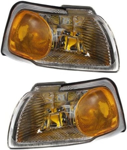Corner Light Pair/Set for Ford Thunderbird 1996-1997, Right Passenger and Left Driver Side, Lens and Housing Replacement