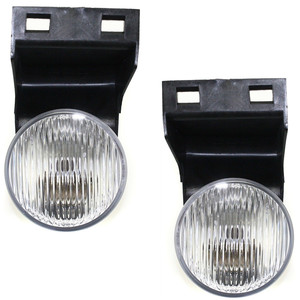 Pair/Set - Front Fog Light for Dodge Full Size Pickup 1994-1998, Right Passenger and Left Driver, Lens and Housing, 3-Inch, Without Sport Package, Old Body Style Replacement