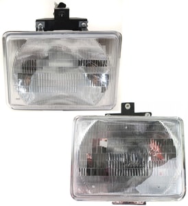 Headlight Assembly Pair/Set for Ford Aerostar 1992-1997, Right Passenger and Left Driver Sides, Halogen Replacement
