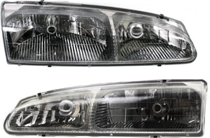 Headlight Assembly for Ford Thunderbird 1996-1997, Right Passenger and Left Driver, Halogen Replacement Pair/Set