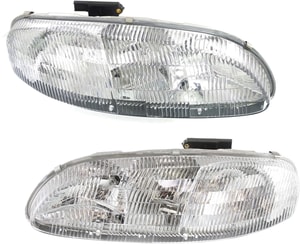 Headlight Assembly for Chevrolet Lumina 1995-2001, Right Passenger and Left Driver, Composite, Halogen, Replacement Pair/Set