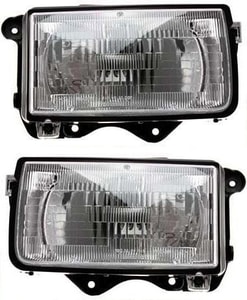 Headlight Assembly Pair/Set for 1994-1997 Passport/Honda & 1991-1997 Rodeo/Isuzu, Right Passenger and Left Driver, Halogen Replacement