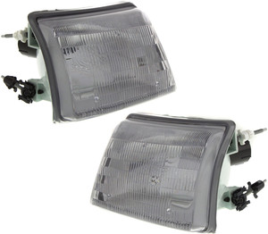 Headlight Assembly Pair/Set for 1998-2000 Ford Ranger, Includes Right Passenger and Left Driver Halogen Headlights, Replacement